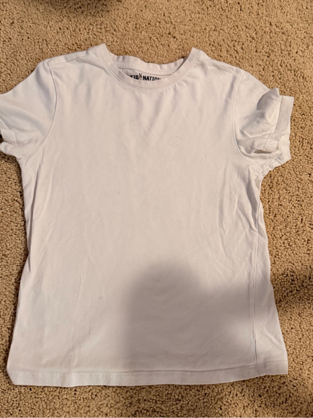 Sz 7/8 Kids White Short Sleeve Tee by Kid Nation